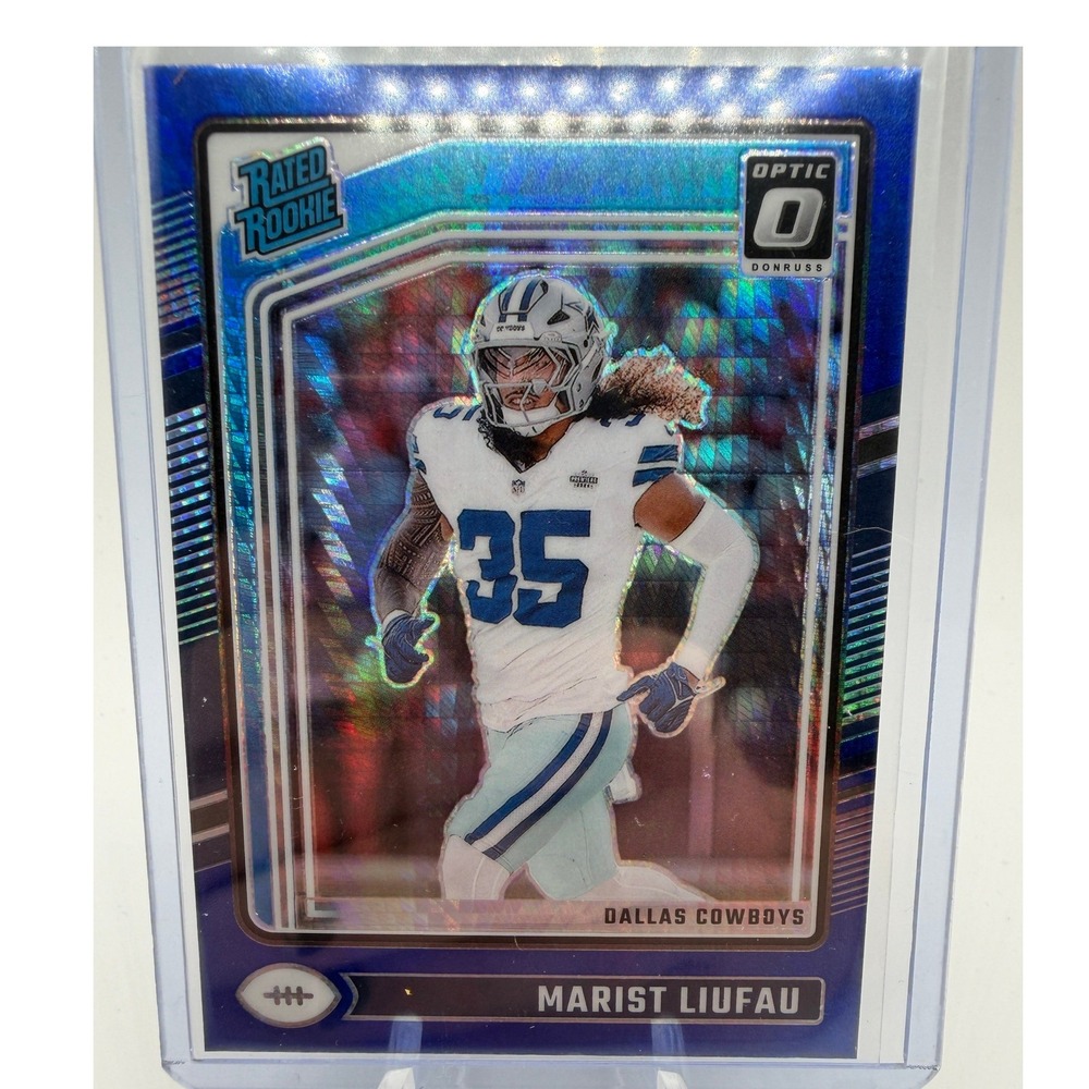 Marist Liufau Rookie Blue Velocity Prizm 2024 Panini #273 NFL Dallas Cowboys